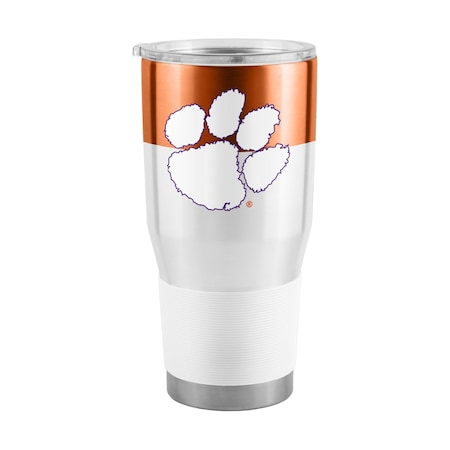 Logo Brands Clemson 30oz Colorblock Stainless Tumbler 123-S30T-11